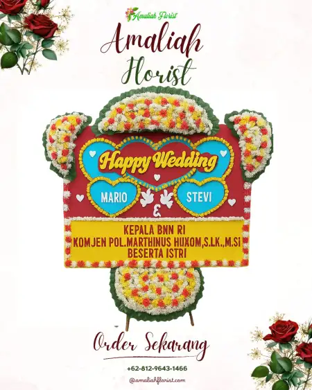 Papan Bunga Pernikahan Bojongslawi